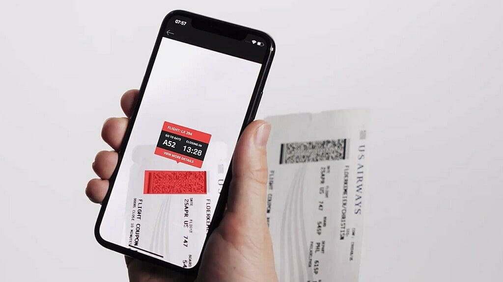 Scandit Airline Boarding Pass AR iOS